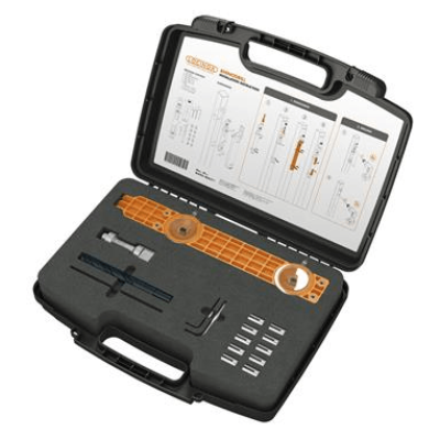 Assembly and drill jig for Rhino gate closer