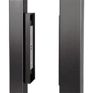 Integrated magnet lock for sliding gates in RAL 9005