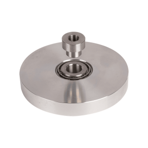 Lower ball bearing and flange assembly for full height turnstiles