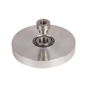 Lower tapered roller bearing and flange assembly for full height turnstiles