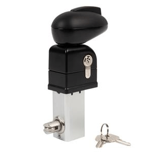 Swimming pool gate lock for square 40 mm profiles in 9005 & VCA