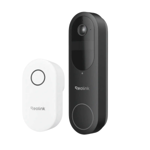 Reolink 4MP Battery Video Doorbell & Chime - Black+ 64 GB - Wi-Fi