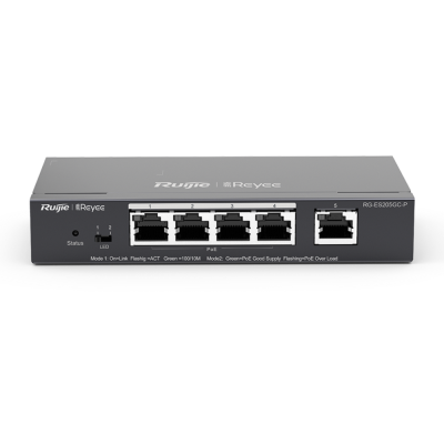 Ruijie 5-Port Gigabit Smart POE Switch, 5 Gigabit RJ45 Ports including 4 PoE/POE+ Ports