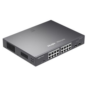 Ruijie 18-Port Gigabit Smart POE Switch, 16 Gigabit RJ45 Ports including 16 POE/POE+ Ports, 2 SFP Slots