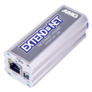 Industrial 1 Port Ethernet Extender Over UTP, 1 x 10/100Base-T(x) RJ45 Port, 1 x Extend-Net™ UTP RJ45 Port, Supports 802.3at/bt 30/60/90W PoE Pass-Through, DIN Rail / Wall Mount, -40°C to +75°C, 12-56VDC Power Input*^