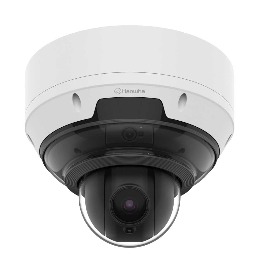 Hanwha AI IR MDC with 3CH 5MP + 4MP 18x PTZ 15m IR