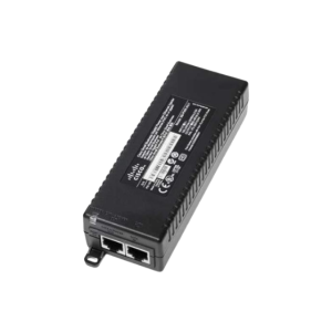 Indoor single port POE+ injector, for use with H4 PTZ in-ceiling or pendant variants in temperature range of -10°C to +50°C (14°F to 122°F);